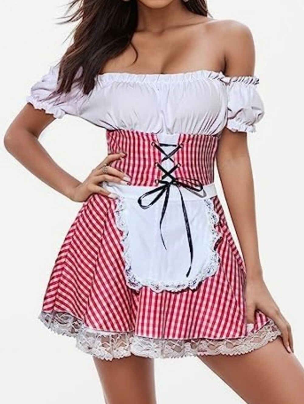 New Oktoberfest Dirndl Womans Short Halloween Costume Dress Sz S